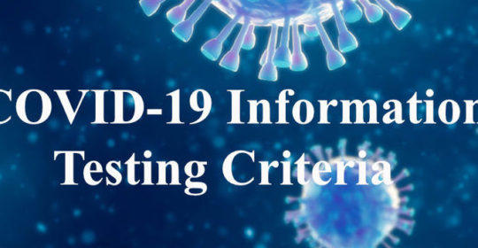 COVID-19 Current Testing Criteria